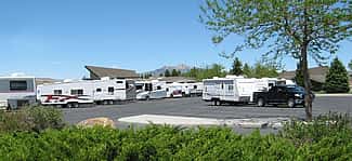 Even the largest motorhome can navigate our RV parking lot.