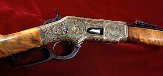 Winchester Model 1866 Deluxe Sporting Rifle, ca. 1873. Embellished by Conrad Ulrich. Gift of the Olin Corporation, Winchester Arms Corporation. 1988.8.3283