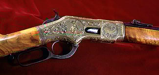 Winchester Model 1866 Deluxe Sporting Rifle, ca. 1873. Embellished by Conrad Ulrich. Gift of the Olin Corporation, Winchester Arms Corporation. 1988.8.3283