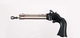 American air pistol, ca. 1869 – 1872. .25 caliber. 10.25 inches long. Gift of Olin Corporation, Winchester Arms Collection. 1988.8.1008