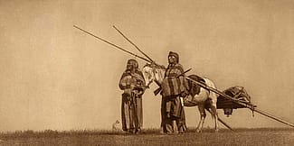 Curtis Portfolios, Volume 18, Plate-637, “A Blackfeet Travois” (detail)
