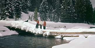 Jack Richard (1909-1992). Color photograph, ca. 1950. Sleeping Giant ski outing. MS 89 Jack Richard Photograph Collection. PN.89.114.21358.05