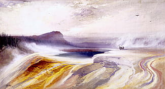 Thomas Moran's "Great Blue Spring of the Lower Geyser Basin, Firehole River, Yellowstone," 1872. 24.91
