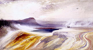 Thomas Moran's "Great Blue Spring of the Lower Geyser Basin, Firehole River, Yellowstone," 1872. 24.91