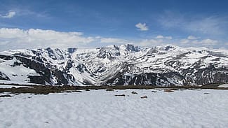 June Bear Tooth Mountain Snow