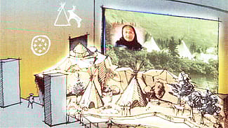 Artist's rendition of the Season of Life Gallery, Plains Indian Museum.