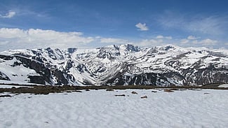 June Bear Tooth Mountain Snow