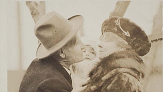 Charles M. Russell and Nancy C. Russell with Jack. TU2009.39.5686a-b. Charles M. Russell Research Collections (Britzman). circa 1919. Tulsa: Gilcrease Museum. (detail)