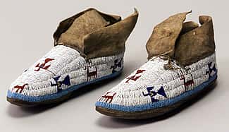 Cheyenne moccasins, ca. 1890. Gift of Robert F. Garland. NA.202.5