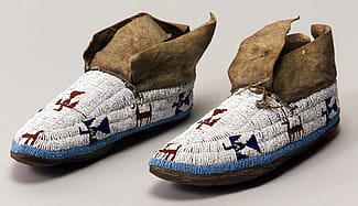 Cheyenne moccasins, ca. 1890. Gift of Robert F. Garland. NA.202.5