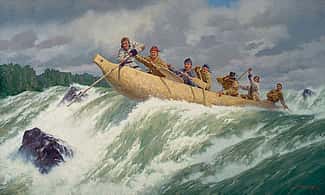 'The Corps of Discovery in the Great Shute of the Columbia' by Charles Fritz
