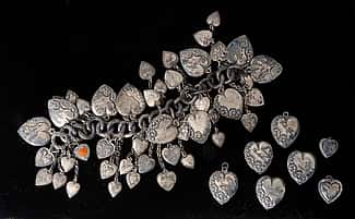 Sterling silver charm bracelet. Garlow Collection. 1.69.342
