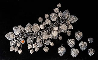 Sterling silver charm bracelet. Garlow Collection. 1.69.342
