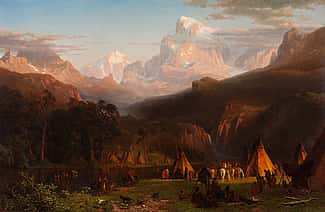 Albert Bierstadt, Sunset Light, 1861. Oil on canvas painting. New Bedford Free Public Library, New Bedford, MA