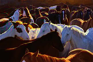 Bruce Graham (b. 1961). Saddlestring Cavvy, 2007. Oil on canvas, 24 x 36 inches. William E. Weiss Purchase Award—2007 Buffalo Bill Art Show. 11.07