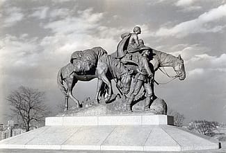 Alexander Phimister Proctor's "Pioneer Mother" (Equestrian) in Penn Valley Park, Kansas City, Missouri, dedicated 1927. MS 242 Alexander Phimister Proctor Collection. P.242.1138