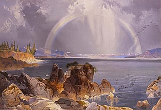 Yellowstone in art: Thomas Moran's "Yellowstone Lake," ca. 1875. 18.71.5