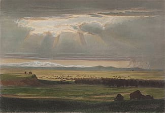 William Holbrook Beard (1824 –1900). ON THE PRAIRIE, 1869. Colored engraving. Amon Carter Museum of American Art, Fort Worth, TX, 1964.52