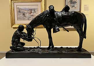 Copyright 1903, bronze cast edition #72. Roman Bronze Works, NY. Gift of Mr. and Mrs. Ernest J. Goppert, Sr. 55.72