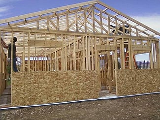 The trusses have finally arrived and they went up fast!