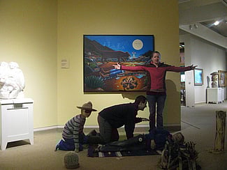 Students view art in Tanto's Dream; Art Can Open Many Doors for Students