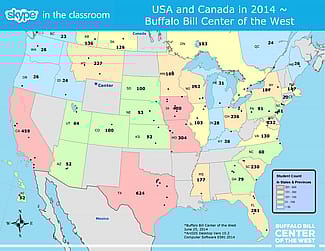 USA-Canada Skype 2014; Skype in the classroom Lessons