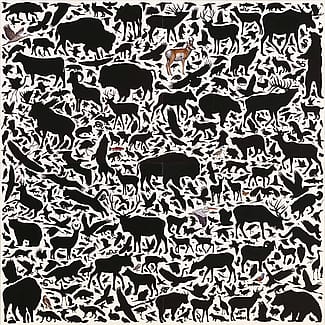 James Prosek. Yellowstone Composition No. 1, 2016. Mixed media on wood panel. William E. Weiss Memorial Fund Purchase. 3.16.1 (Photography: Tim Nighswander/IMAGING4ART)
