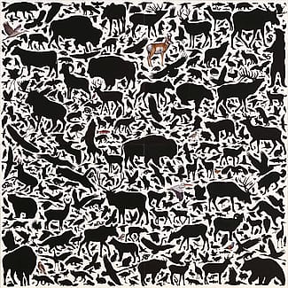 James Prosek. Yellowstone Composition No. 1, 2016. Mixed media on wood panel. William E. Weiss Memorial Fund Purchase. 3.16.1 (Photography: Tim Nighswander/IMAGING4ART)
