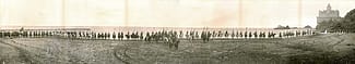 Buffalo Bill and Wild West show Indians, San Francisco, California, along the beach near Cliff House, September 7–14, 1902. MS 6 William F. Cody Collection, McCracken Research Library. P.69.14