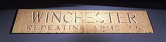 Winchester lintel. Gift of Olin Corporation, Winchester Arms Collection. 2019.1.1