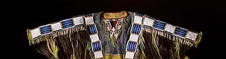 An object from the virtual collection: Oglala Sioux shirt worn by Red Cloud, ca. 1870s. Adolph Spohr Collection. Gift of Larry Sheerin. NA.202.598 (detail)