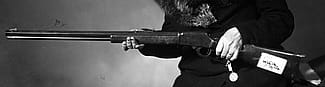 Frank Butler's rifle, ca. 1950. MS 228 Buffalo Bill Museum Photographs Collection. PN.228.202 (detail)