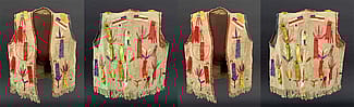 Vest (front and back), Santee Sioux, Center Plains, ca. 1880 Paul Dyck Buffalo Culture Collection NA.202.1445.