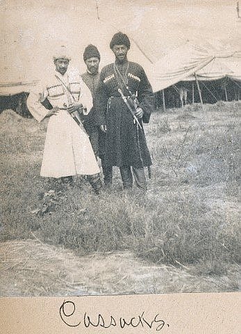 Luka Chkhartishvili and two other Cossack men