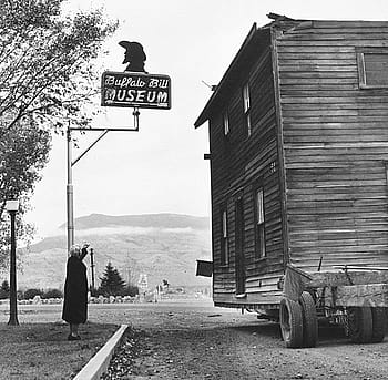 Buffalo Bill's boyhood home arrives at original Buffalo Bill Museum. P.69.1381