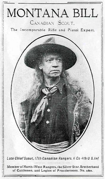 Montana Bill placard. Courtesy Tom F. Cunningham at snbba.co.uk (Scottish National Buffalo Bill Archive).
