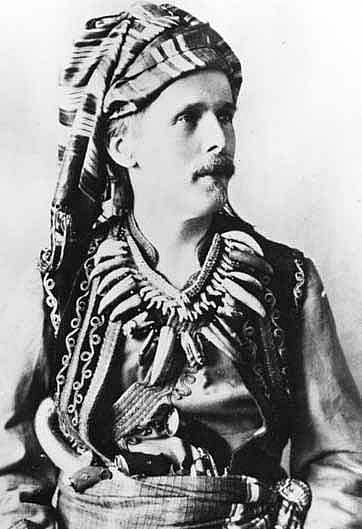 Karl May as Kara Ben Nemsi ("Karl, son of the Germans"), 1896. Karl May Museum photo.
