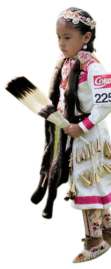 Tiny Tot Jingle Dress dancer, Plains Indian Museum Powwow.