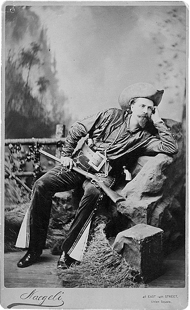 This cabinet card by Naegeli of New York City is of William F. Cody in theatrical costume from the late 1870s or early 1880s. P.6.123