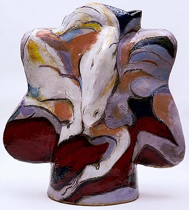 Rudy Autio (1926-2007). "Daniades," 1994. Glazed stoneware, 31.5 x 30 x 17 inches. Gift of Miriam and Joe Sample. 5.96