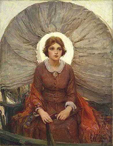 W.H.D. Koerner (1878-1938). "Madonna of the Prairie," 1921. Oil on canvas, 37 x 28.75 inches. Museum purchase. 25.77