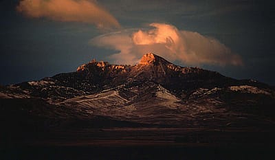 Heart Mtn., north of Cody, WY, late Nov. 1975. Photo by Mack Frost.