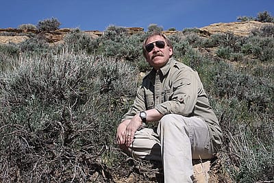 Dr. Charles R. Preston in the sagebrush-steppe of the Bighorn Basin.