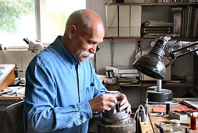 Firearms Engraver Jim Blair, bio pic