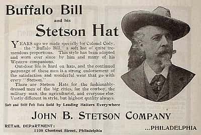 John B. Stetson ad featuring Buffalo Bill.