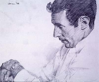 Self portrait, James Bama, 1972. Gift of Herbert G. Houze. 17.88