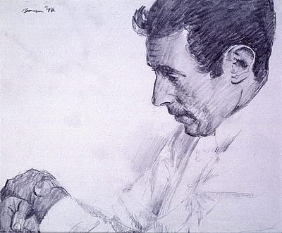 Self portrait, James Bama, 1972. Gift of Herbert G. Houze. 17.88