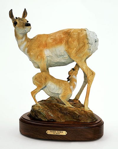 T.D. Kelsey (b. 1946). "Prairie Flower," 1996. Cast 1/7. Bronze, 12.25 x 9.5 x 6.5 inches. Sidni A. Kelsey Collection donated by her loving husband. 13.06.18