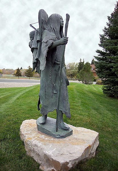 Sculpture Guide: Bird Woman (Sacagawea) by R.V. Greeves. 10.05