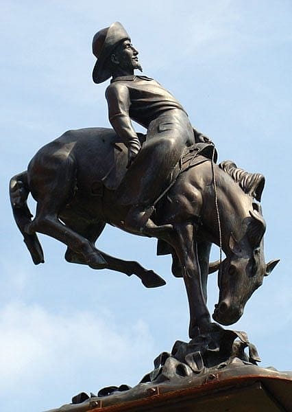 Buffalo Bill statue in Glasgow, Scotland
